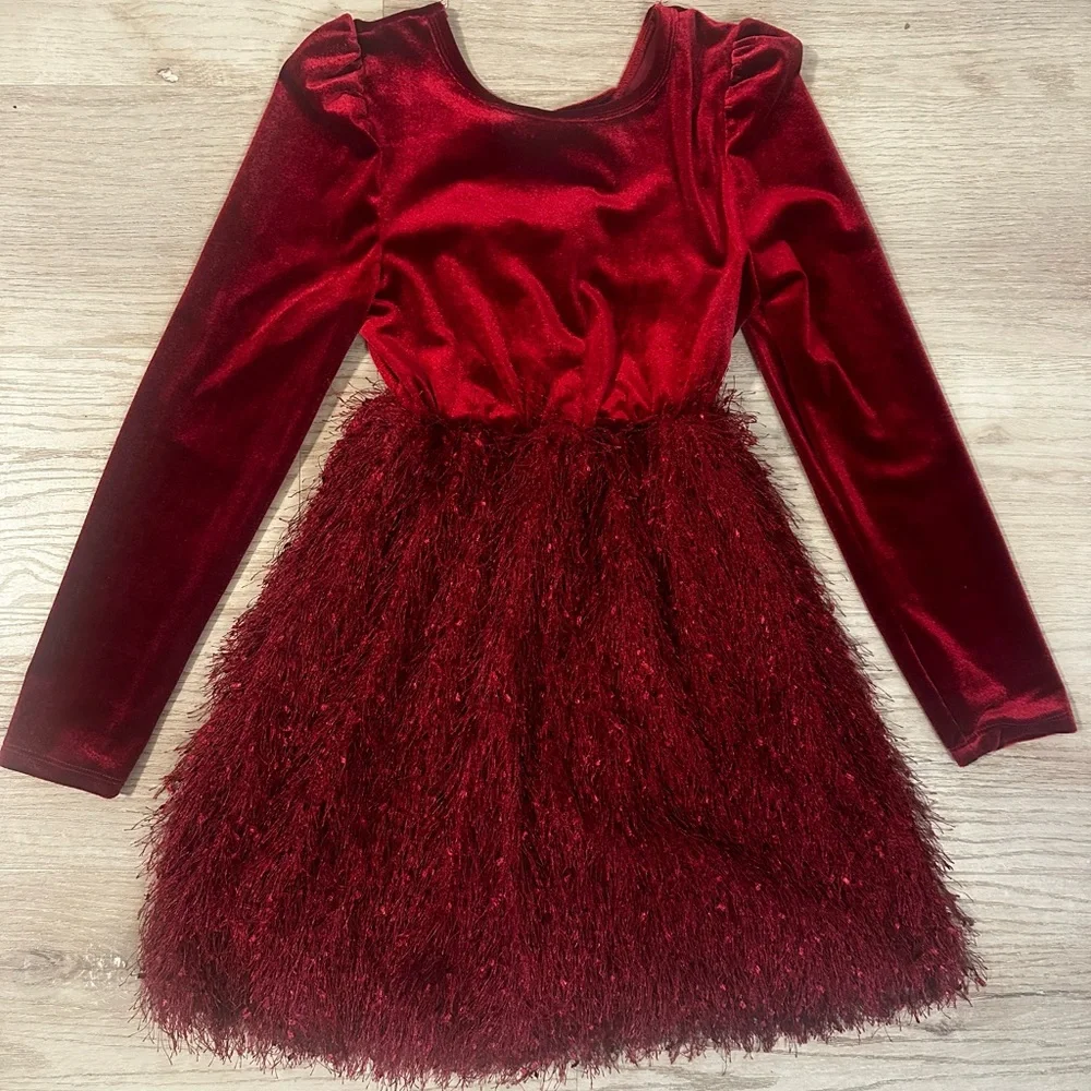 SHEIN Red Velvet girls dress size 9